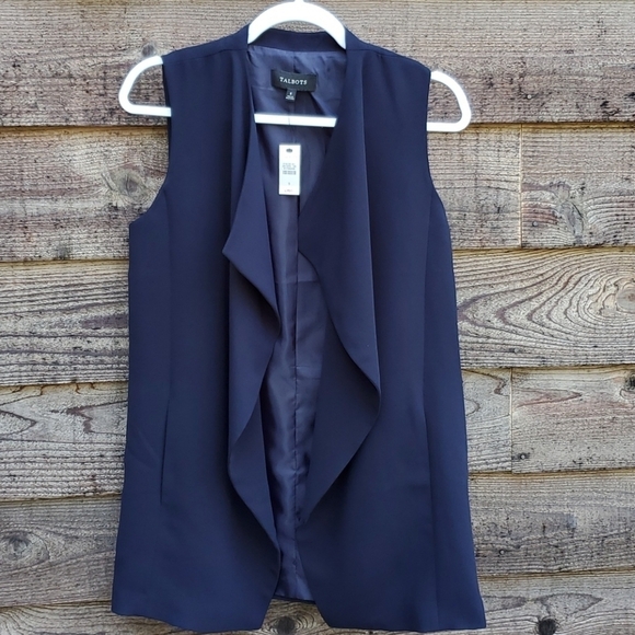Talbot Navy Blue 2 pc Vest Suit S/P NWT Career suit - Picture 2 of 7